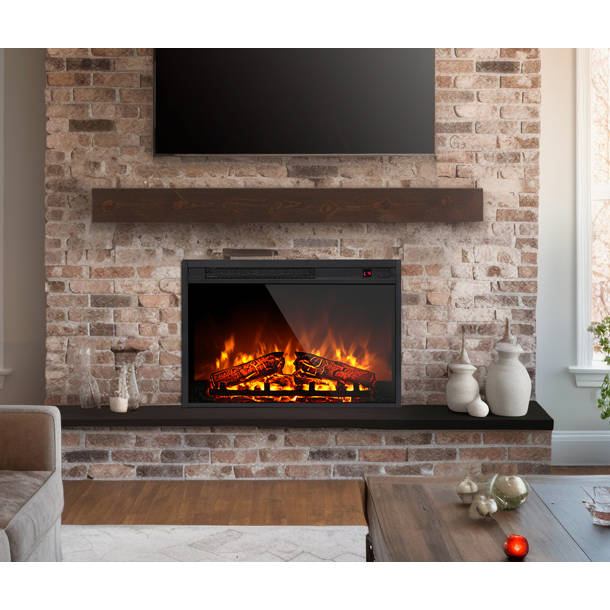 Red Barrel Studio Gemmenne 24 0157 W Electric Fireplace Insert   Barranca 24' W Electric Fireplace Insert 